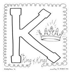 Coloring Page-K-King